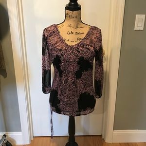 Floral pattern half sleeve shirt